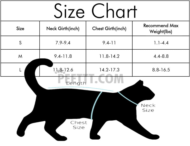 Reflective Cat Breathable Body Harnesses and Leash set