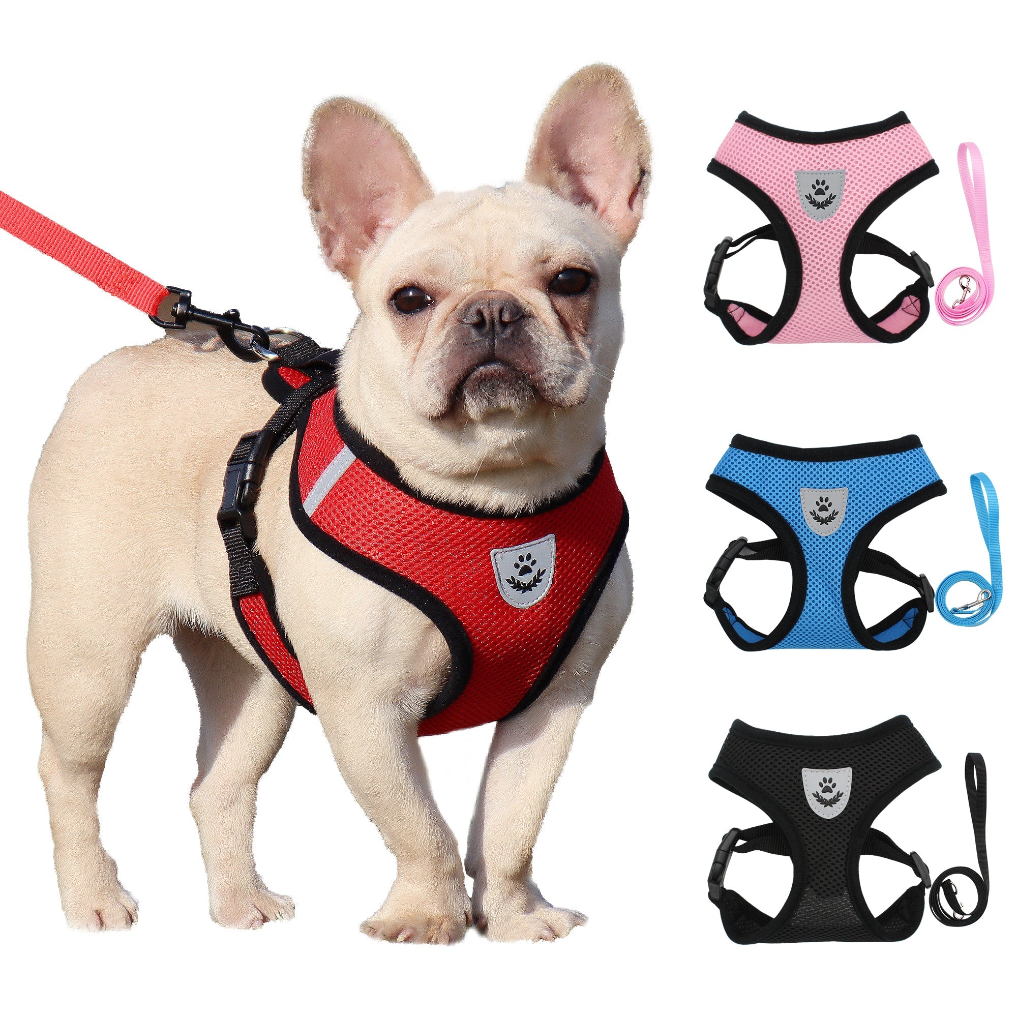 Reflective Soft Padded Vest with Dog Leash