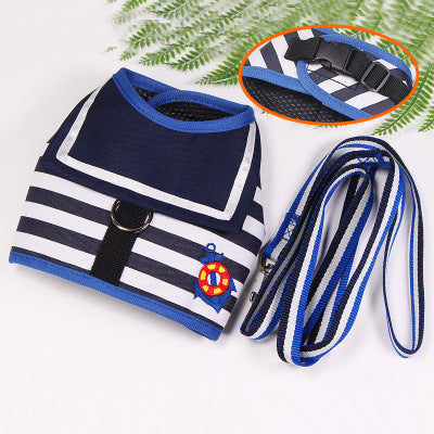 HOOK & LOOP Navy Dog Harnesses and Leash