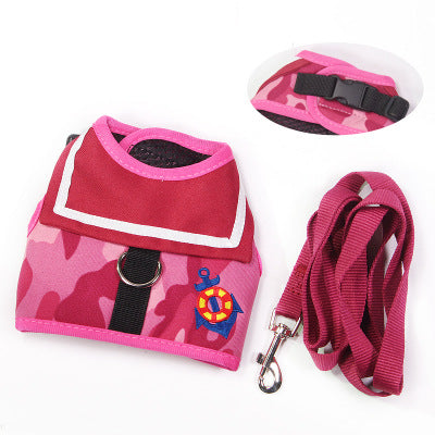 HOOK & LOOP Navy Dog Harnesses and Leash