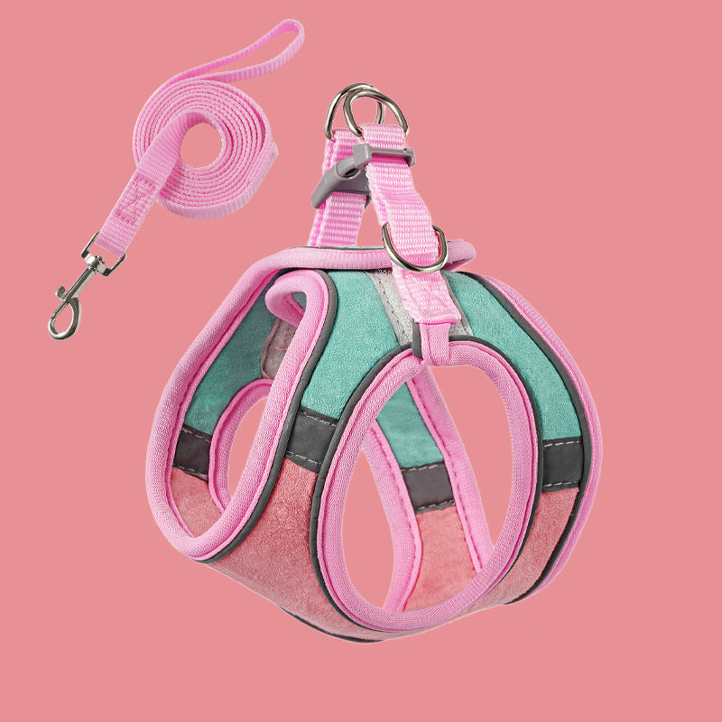 Reflective Cat Breathable Body Harnesses and Leash set