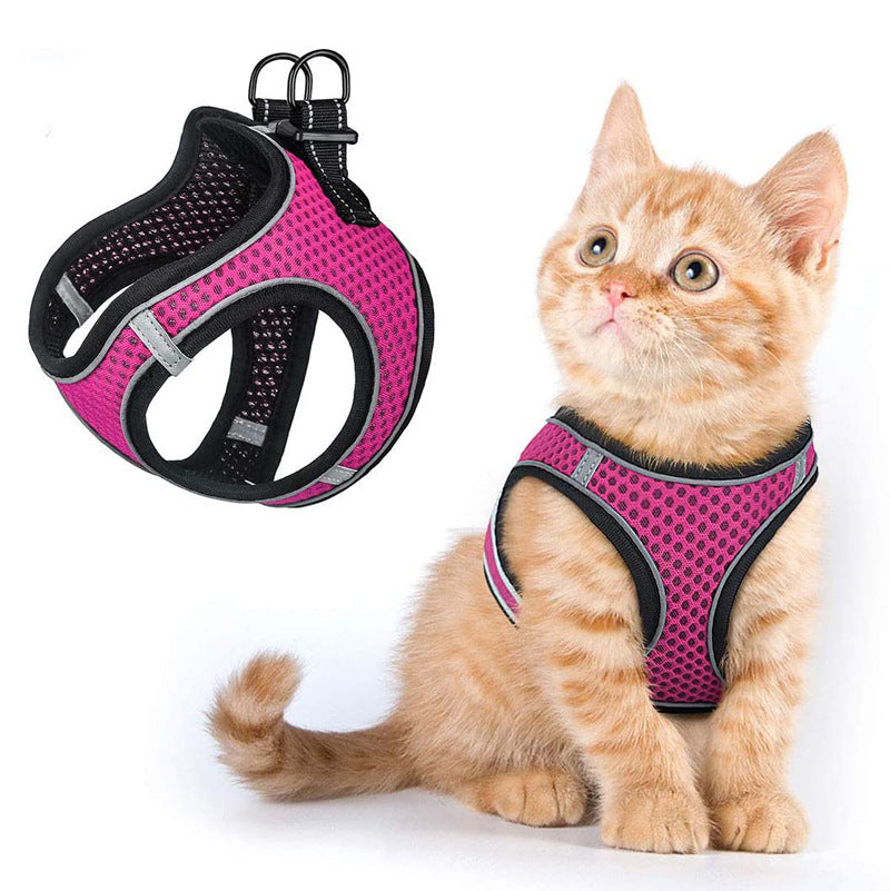 Cat Adjustable Soft Padded Oxford Mesh Vest