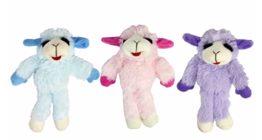 7 IN. FLOPPY LAMB CHOP - ASSORTED COLORS