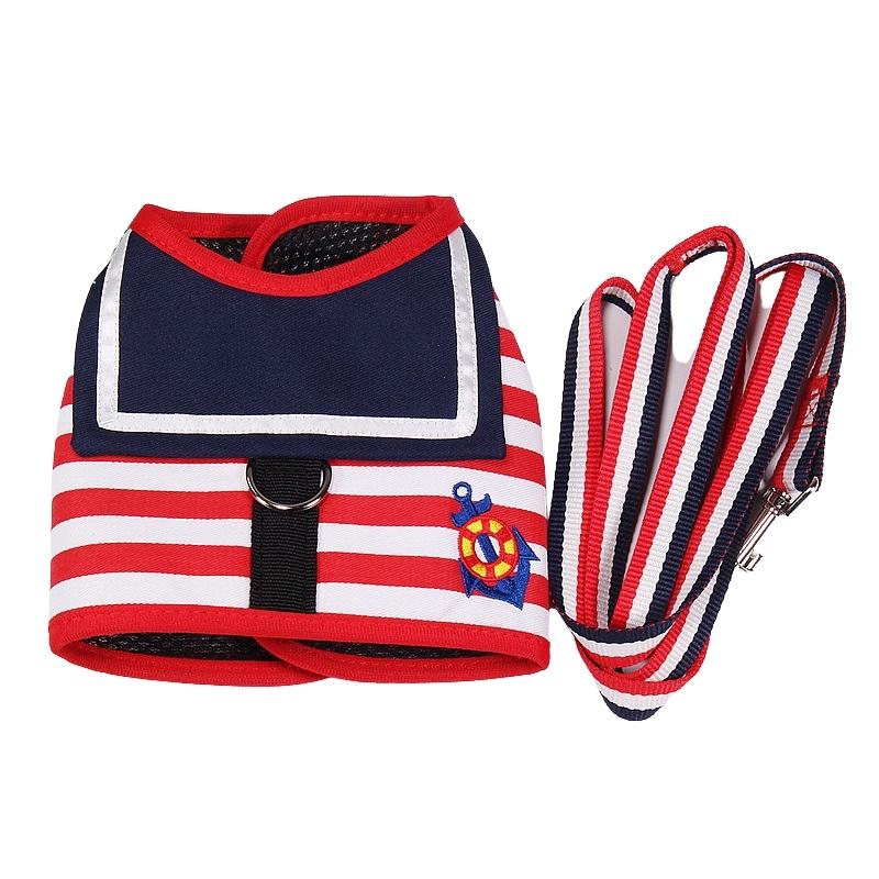 HOOK & LOOP Navy Dog Harnesses and Leash