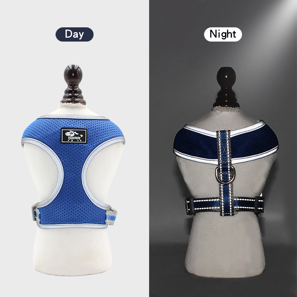 Back Leash Clips Breathable Reflective Dog Vest