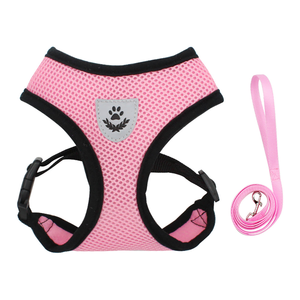 Reflective Soft Padded Vest with Dog Leash