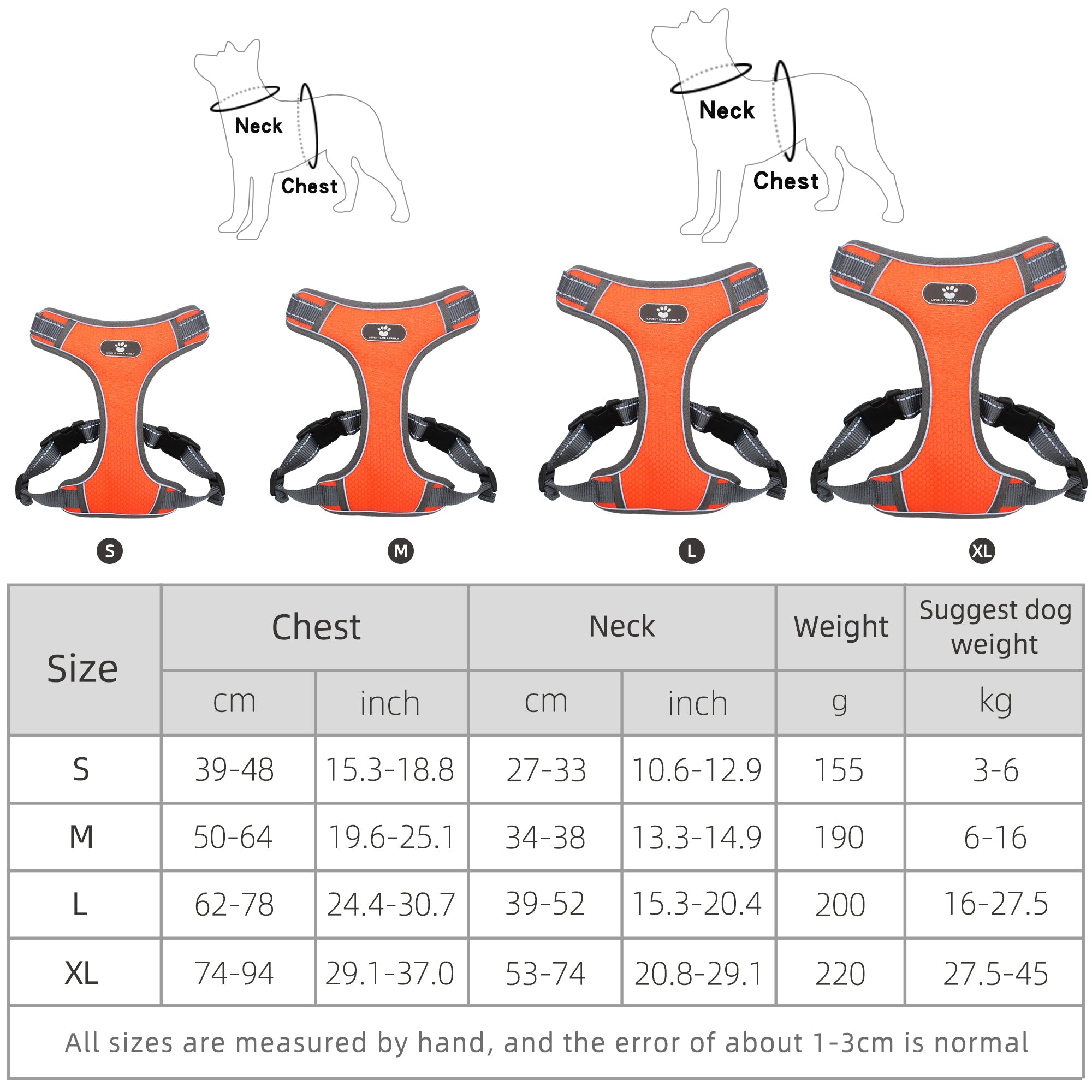 Outdoor Soft Padded Dog Vest andLeash