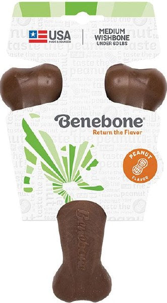 Benebone Chew Good Wish Bone with Real Peanut Butter Regular Benebone Chew Good Wish Bone With Real Peanut Butter Regular