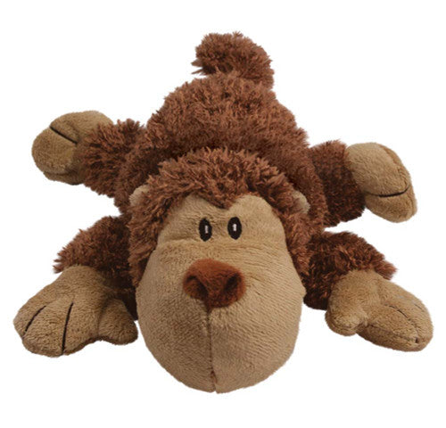 Cozie Spunky Monkey Plush Dog Toy Brown SM